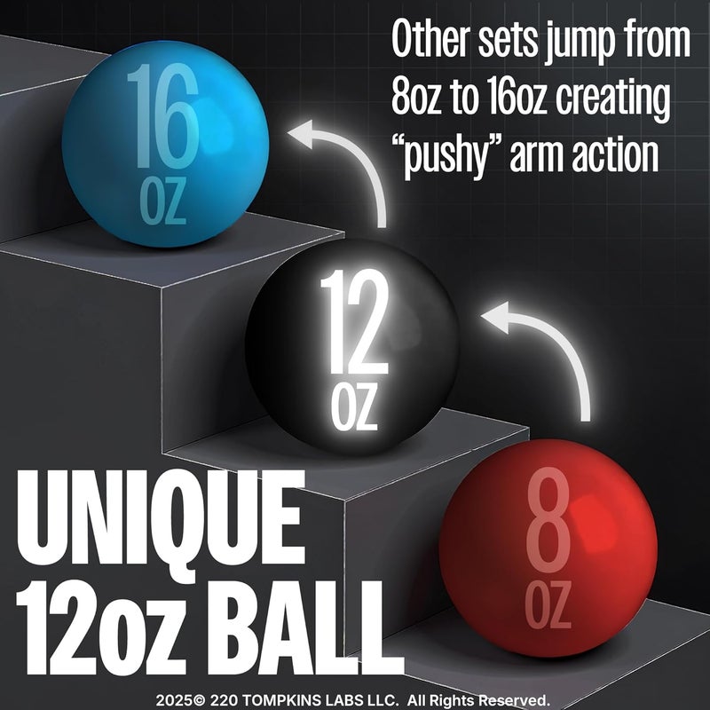 VeloU Weighted Baseball 6 Ball Set: Increase Throwing Velocity & Arm Strength - Withstands 18,000 Throws - Weighted Balls for Pitching & Throwing - Plyo Balls - Ideal Training Tool - Image 5